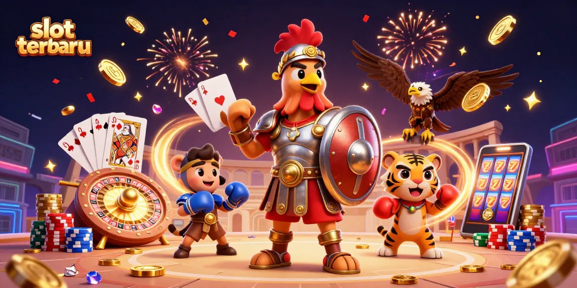 Engage in thrilling gameplay at slot terbaru with dynamic characters and sparkling casino elements in a vibrant setting.