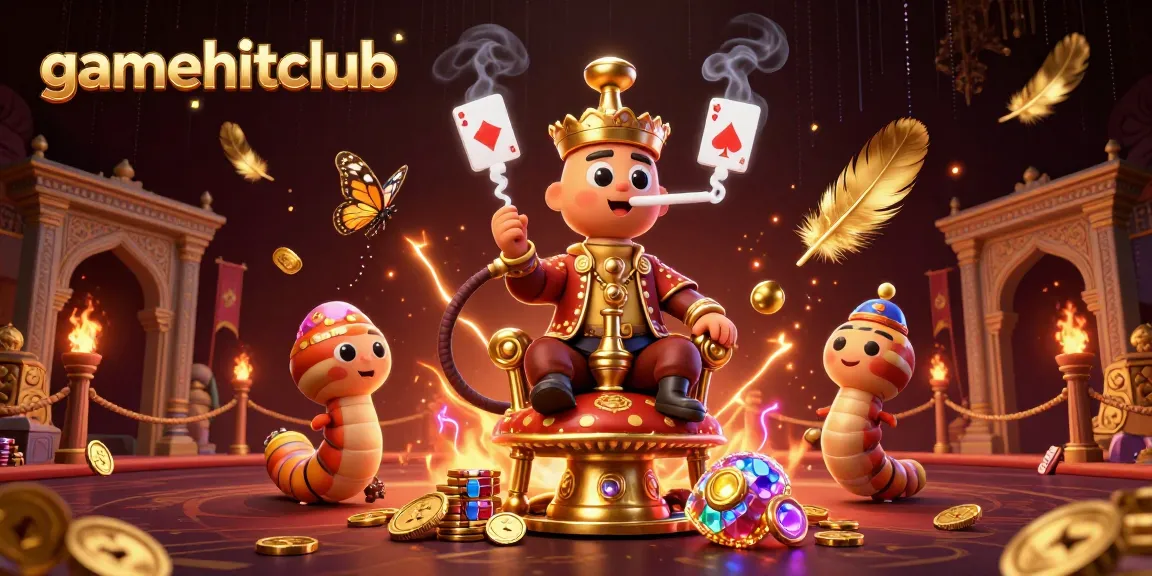 Experience the excitement at gamehitclub with dynamic gaming elements in a vibrant, captivating scene.
