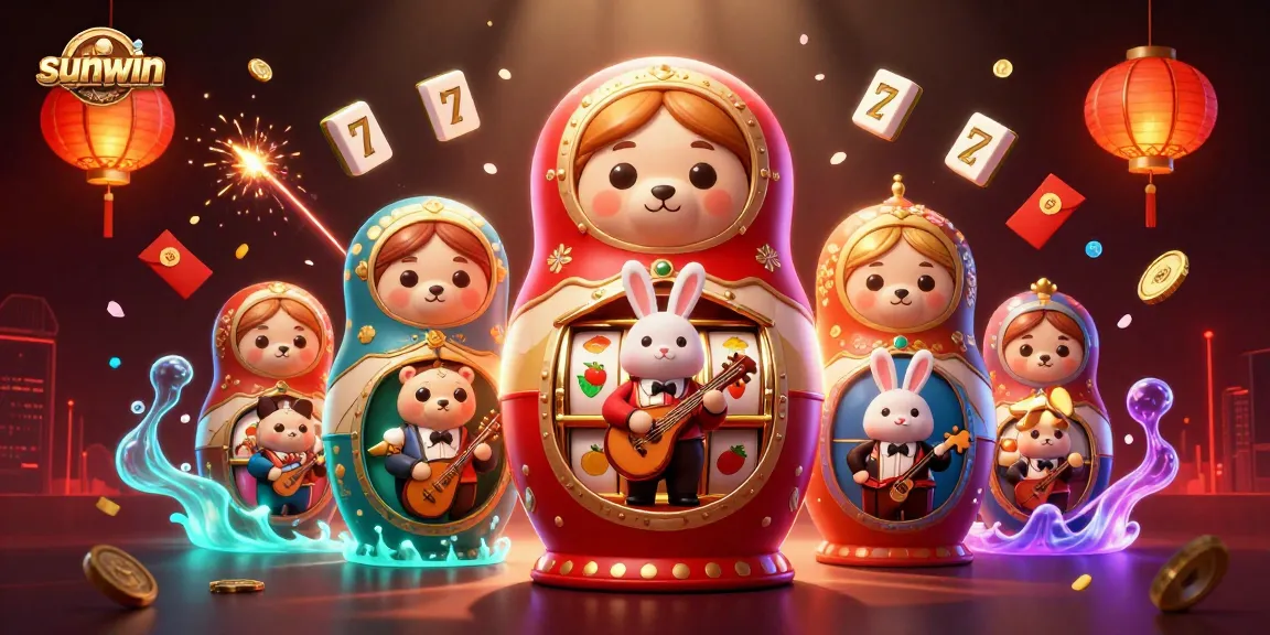 Engage with sunwin's vibrant casino offerings illustrated through lively characters and dynamic gaming elements.