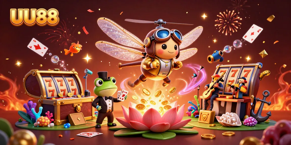 Experience exciting gameplay at UU88 with vibrant casino scenes filled with animated characters.