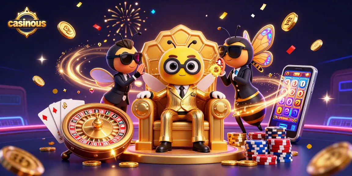 Experience thrilling no deposit bonuses at casinous during an exciting casino scene.