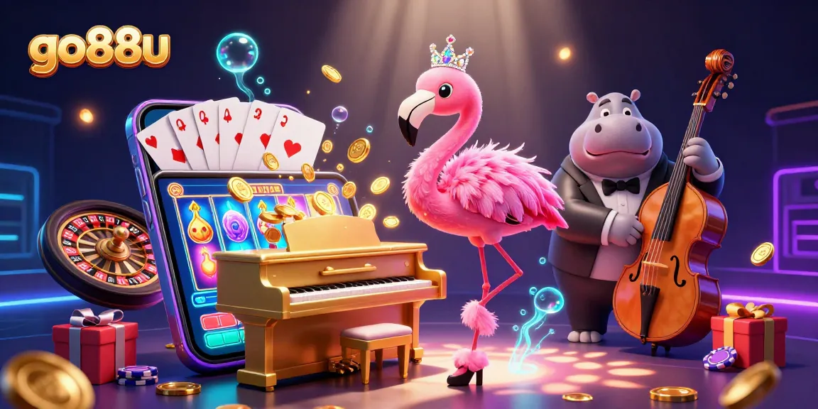 Experience exciting casino vibes with go88u's dynamic gaming elements and lively characters.